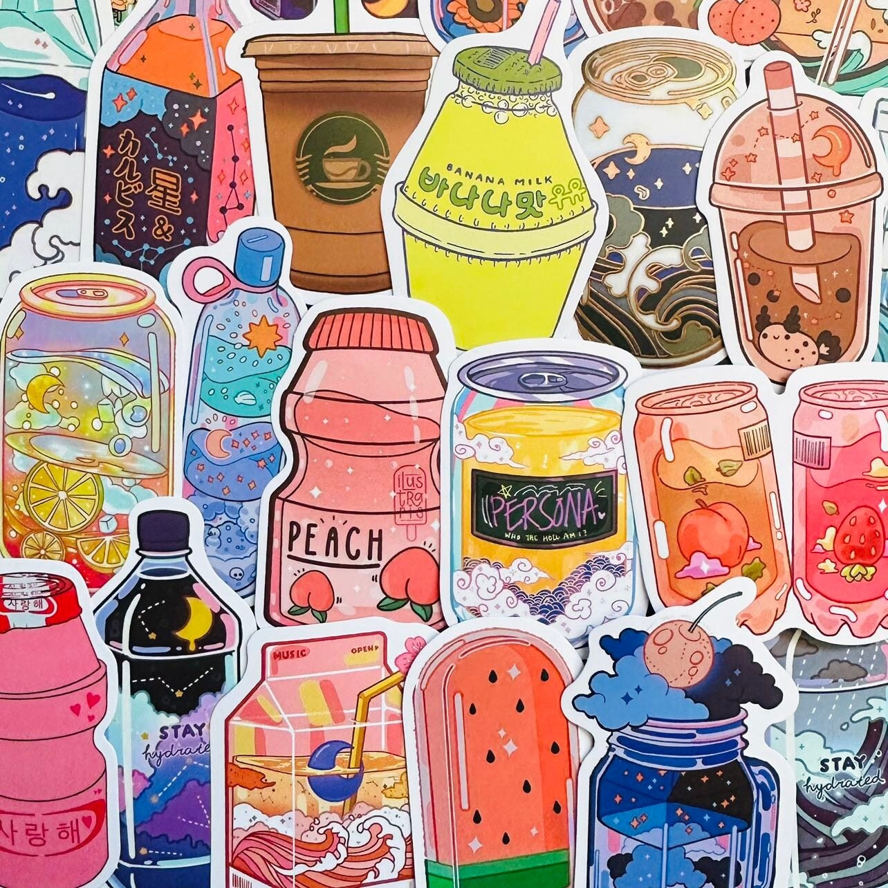 10,30,50 Pcs Kawaii Japanese Culture Stickers Pack, Cute Japan Aesthetic  Stickers, Waterproof Laptop Waterbottle Car Hydroflask Decals Lot 