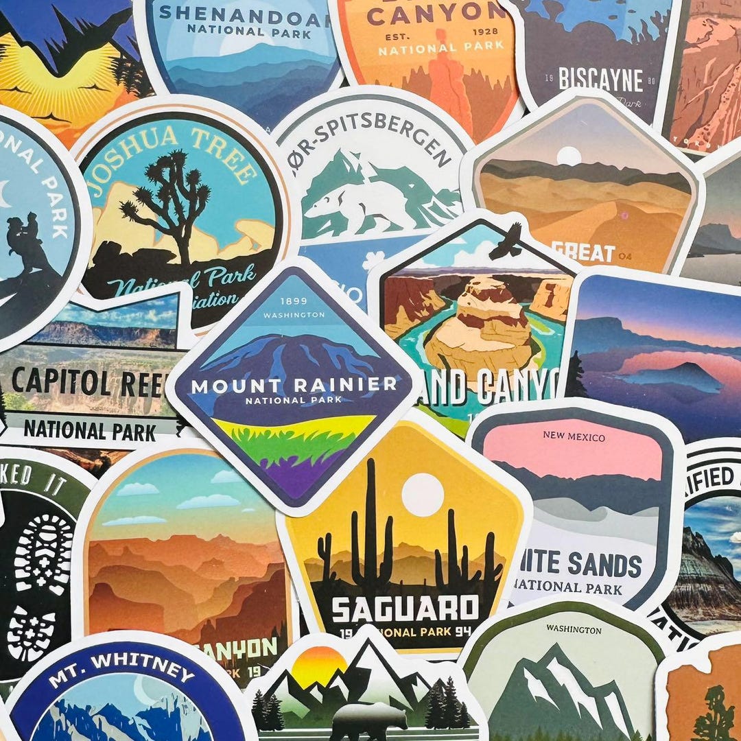 15pcs National Parks Stickers (R1) Aesthetic Nature Sticker Pack Decals ...