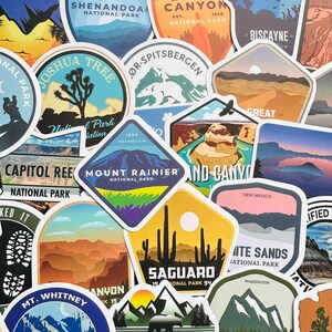 50 National Parks Stickers (R1) Aesthetic Nature Sticker Pack Decals ...