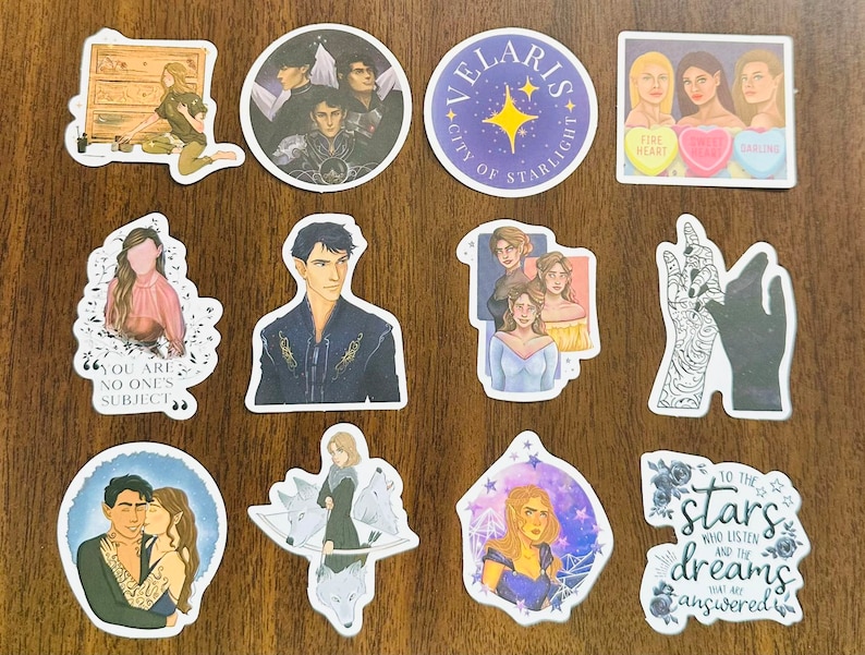 ACOTAR Stickers, Bookish Sticker Pack, Kindle Stickers The Night Court, Sarah J Maas, Spring Court zdjęcie 5