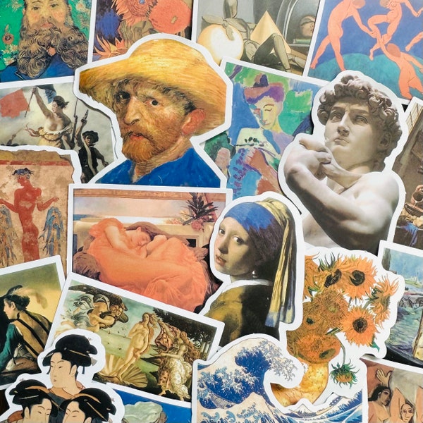 5-50pcs Artwork & Painting Stickers, Fun Gift Vinyl Sticker Pack Skateboard Laptop Car Decals