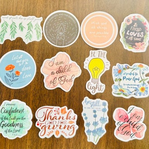 5-100pcs Christian Stickers, Bible Verse Sticker Pack, Faith Love God Jesus Trust the Lord Pray Stickers scrapbooking planner Decal zdjęcie 3