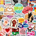 50 Social Justice Stickers, Equality Sticker Pack, liberal Stickers, Gay Pride Assorted Self Adhesive Waterproof Decals product logo