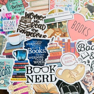 100 Buchaufkleber, Kindle Bookish Reader Themed Sticker Pack (2) Wasserdichte Buchecke, Wasserflasche, Laptop, Buchliebhaber Geschenk