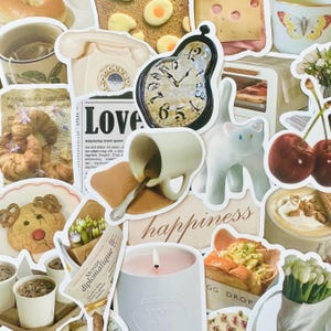 50 Aesthetic Pinterest Stickers (1) Girly Coquette Sticker Pack, Kindle Stickers, Junk Journal, Planner Decals, Laptop Stickers