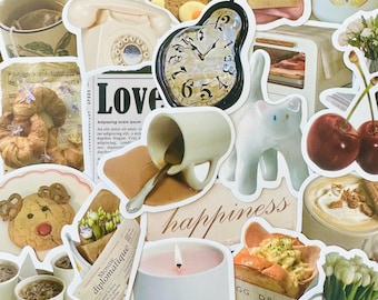 50 Aesthetic Pinterest Stickers (1) Girly Coquette Sticker Pack, Kindle Stickers, Junk Journal, Planner Decals, Laptop Stickers