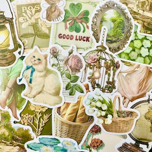 50 adesivos estéticos do Pinterest, pacote de adesivos Green Coquette, adesivos estéticos verdes para Kindle, adesivos à prova d'água para laptop