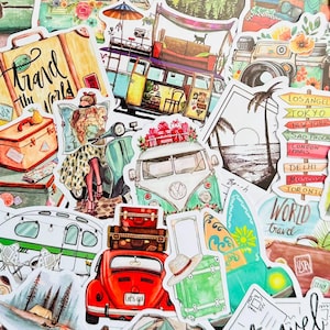 50 Travel the World-stickers, waterdicht stickerpakket voor laptops, skateboards, telefoons, beloningen, waterflessen, fietsen, bagage
