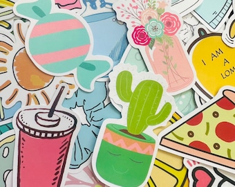 5-50pcs Cool Mixed Colors Stickers (9) Lot Fun Pack Skateboard Laptop Car Decals