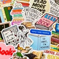 50 Book Stickers for Kindle, Waterproof Kindle Stickers, Bookish Reader Themed Sticker Pack (1), Book Lover Gift, Laptop Stickers product logo