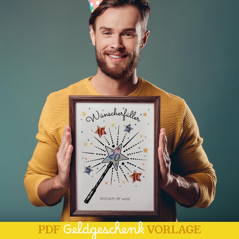 Geldgeschenk zum Geburtstag, Geburtstagsgeschenk, Geburtstagskarte, Schulabschluss Geschenkidee, DIY Last-Minute Geschenk PDF zum ausdrucken