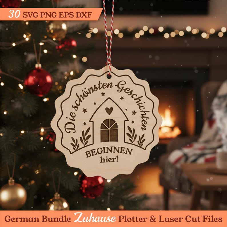 Zuhause, Familie, Herz, Liebe, Freude plotter und laserdatei für DIY-Geschenke. immagine 10