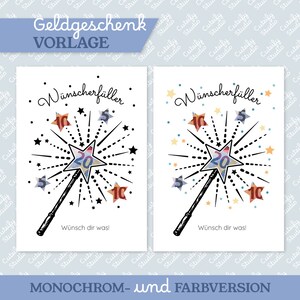 Geldgeschenk zum Geburtstag, Geburtstagsgeschenk, Geburtstagskarte, Schulabschluss Geschenkidee, DIY Last-Minute Geschenk PDF zum ausdrucken