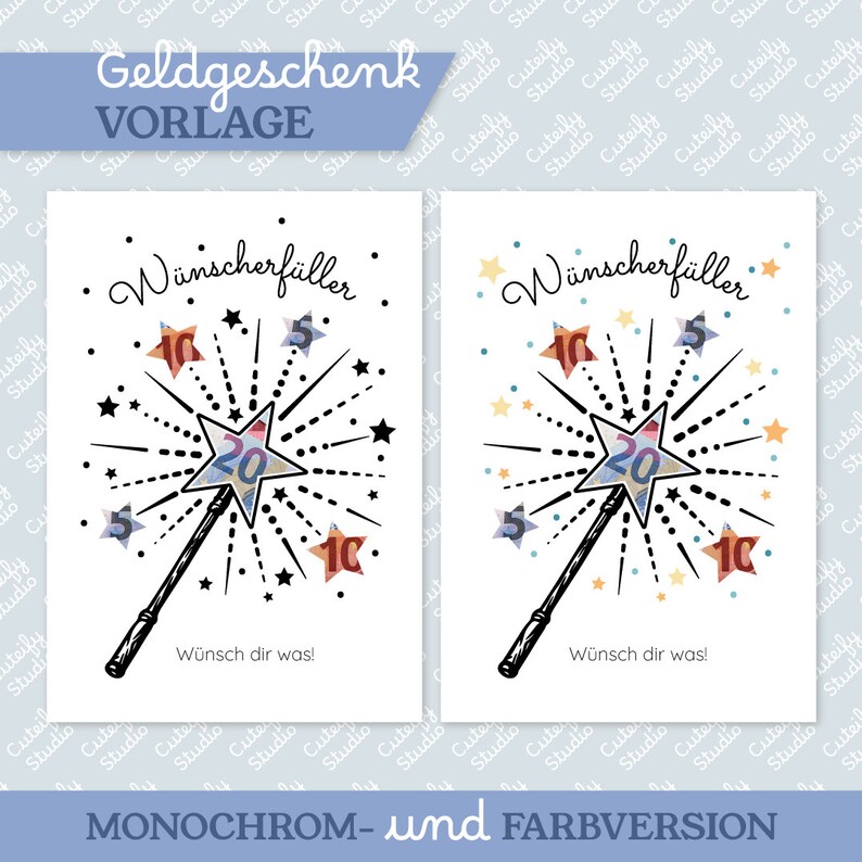 Geldgeschenk zum Geburtstag, Geburtstagsgeschenk, Geburtstagskarte, Schulabschluss Geschenkidee, DIY Last-Minute Geschenk PDF zum ausdrucken