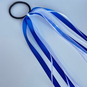 Navy and Blue Rally Ribbon/Hair Ribbon/Hair Ties