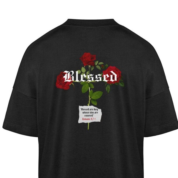 BLESSED T-Shirt, Street Saints, Christian Street Wear - Organic Oversized shirt