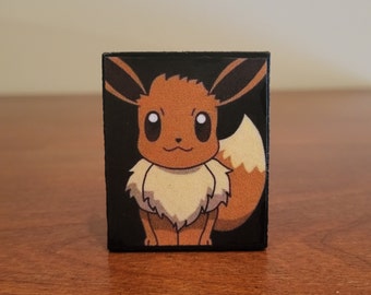 Cute Eevee magnet.  Black.   1.75X2