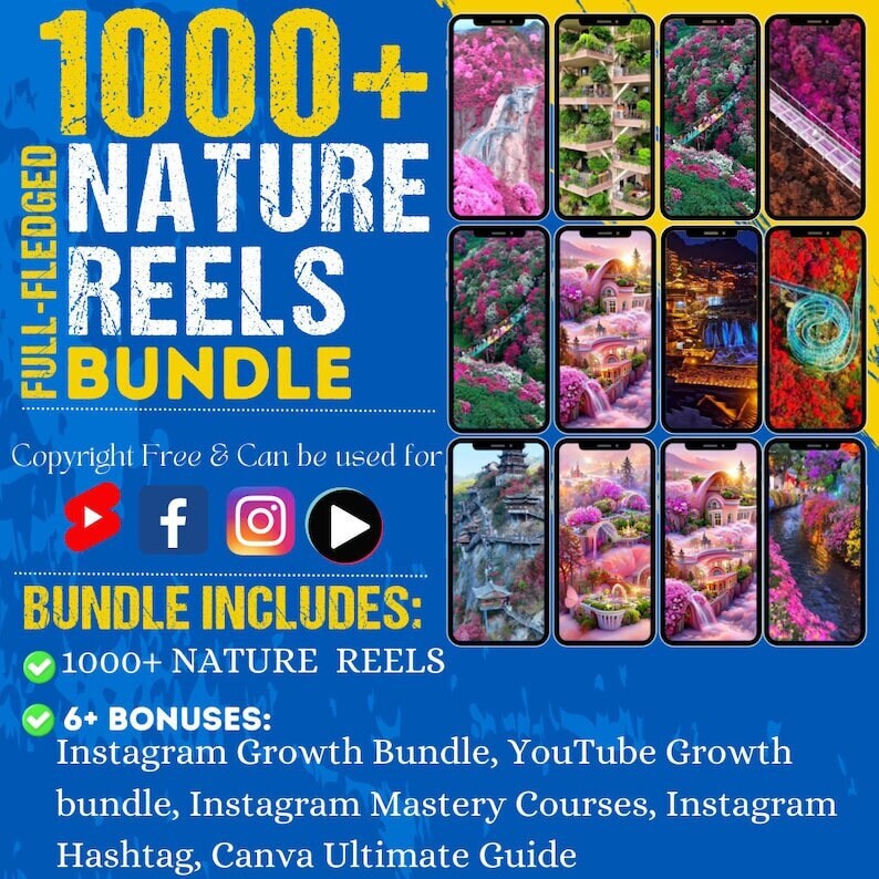 1000 Nature Reel Bundle Stunning Scenes NatureReel VisualStorytelling image 1