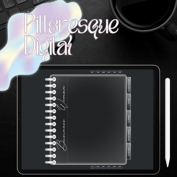 Digital glass planner - UNDATED - DARK MODE