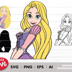 Princess svg, Layered by color svg, Svg file, Svg iron on transfer, tshirt sublimation, vinyl transfer, png, outlined, digital download