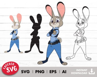 LAYERED SVG Rabbit Svg Png Jpg Eps svg files for cricut svg bundle for cricut outlined png files for sublimation Instant Download Sticker