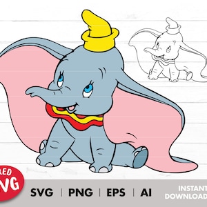 Baby Elephant svg, Layered by color svg, Svg file, Svg iron on transfer, tshirt sublimation, vinyl transfer, png, outlined, digital download