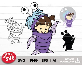Monster girl svg, Layered by color svg, Svg file, Svg iron on transfer, tshirt sublimation, vinyl transfer, png, outlined, digital download