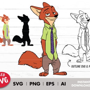 LAYERED SVG Fox Svg Png Jpg Eps svg files for cricut svg bundle for cricut outlined png files for sublimation Instant Download Sticker