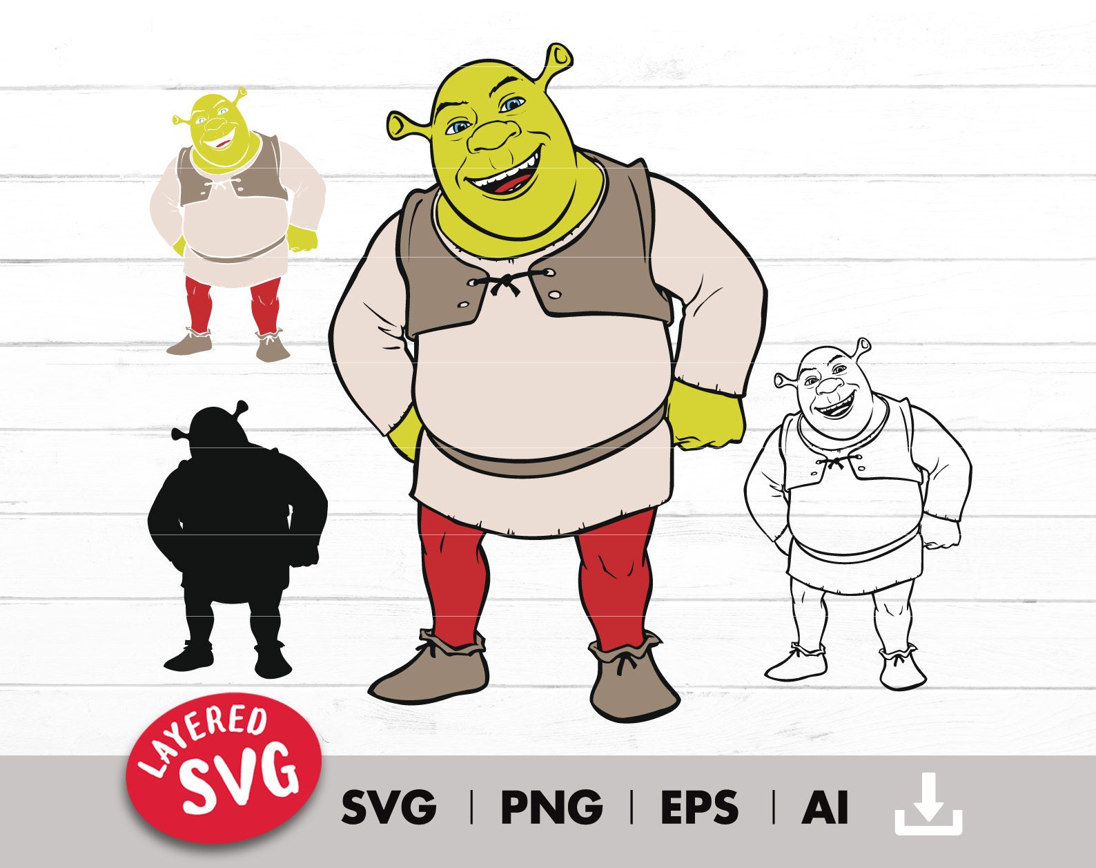 shrek svg, shrek png clipart, shrek birthday svg for cricut - Inspire Uplift