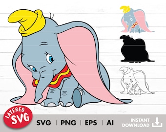 Baby Elephant svg, Layered by color svg, Svg file, Svg iron on transfer, tshirt sublimation, vinyl transfer, png, outlined, digital download