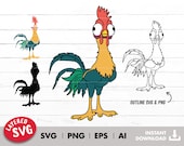 Hei Hei SVG, svg, Cartoon, baby Shower, PNG, Instant Download, Svg iron on transfer, tshirt sublimation, vinyl transfer, layered by color