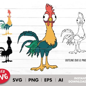 Hei Hei SVG, svg, Cartoon, Babyparty, PNG, Instant Download, SVG, Aufbügeln, Tshirt Sublimation, Vinyl-Transfer, nach Farben geschichtet