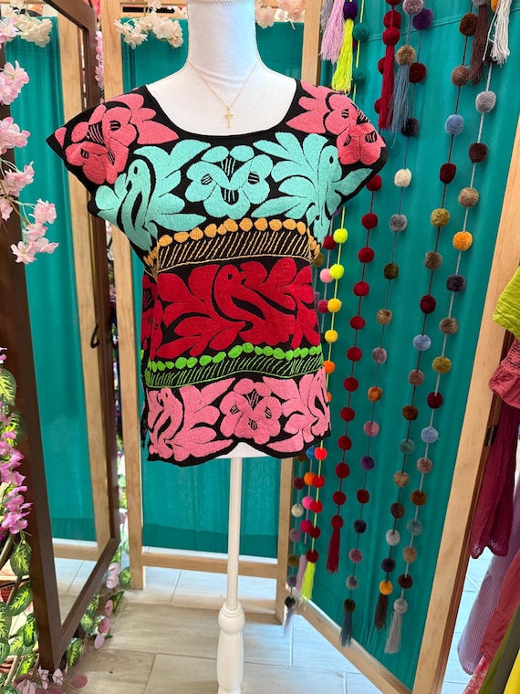 Blusa Huipil Bordada Completa Jalapa Oaxaqueña Bordado Full