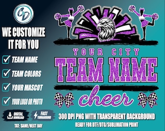 Custom Competition Cheer Shirt Design | Pink Glitter Cheerleader Graphic | Personalized Cheer Team Spirit Wear | Nationals Cheer Design