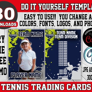 Modelo de cartão de tênis personalizável - design de cartão de esportes editável, modelo de cartão de tênis editável Corjl, cartão comercial de tênis personalizado