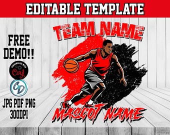 Editable Basketball Jersey Template Corjl, Team Shirt Design with Player Roster Back and Number Back, DIY Sports Template