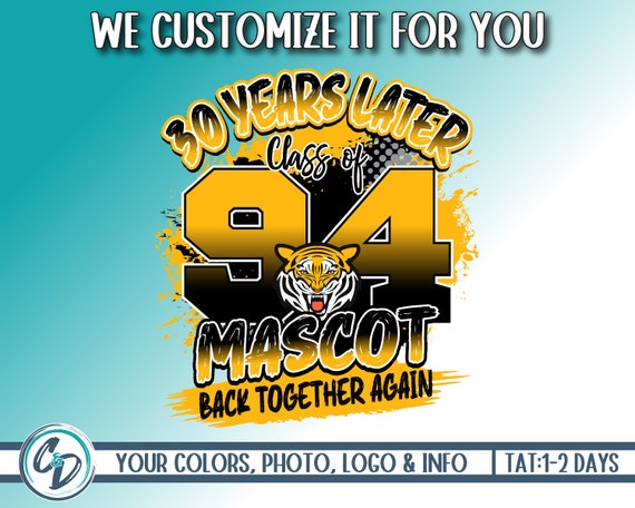 Custom School Reunion Design, Personalized School Mascot PNG, Shirt Emblem, Alumni Pride Design, Sublimation, DTG, DTF, We Customize for you