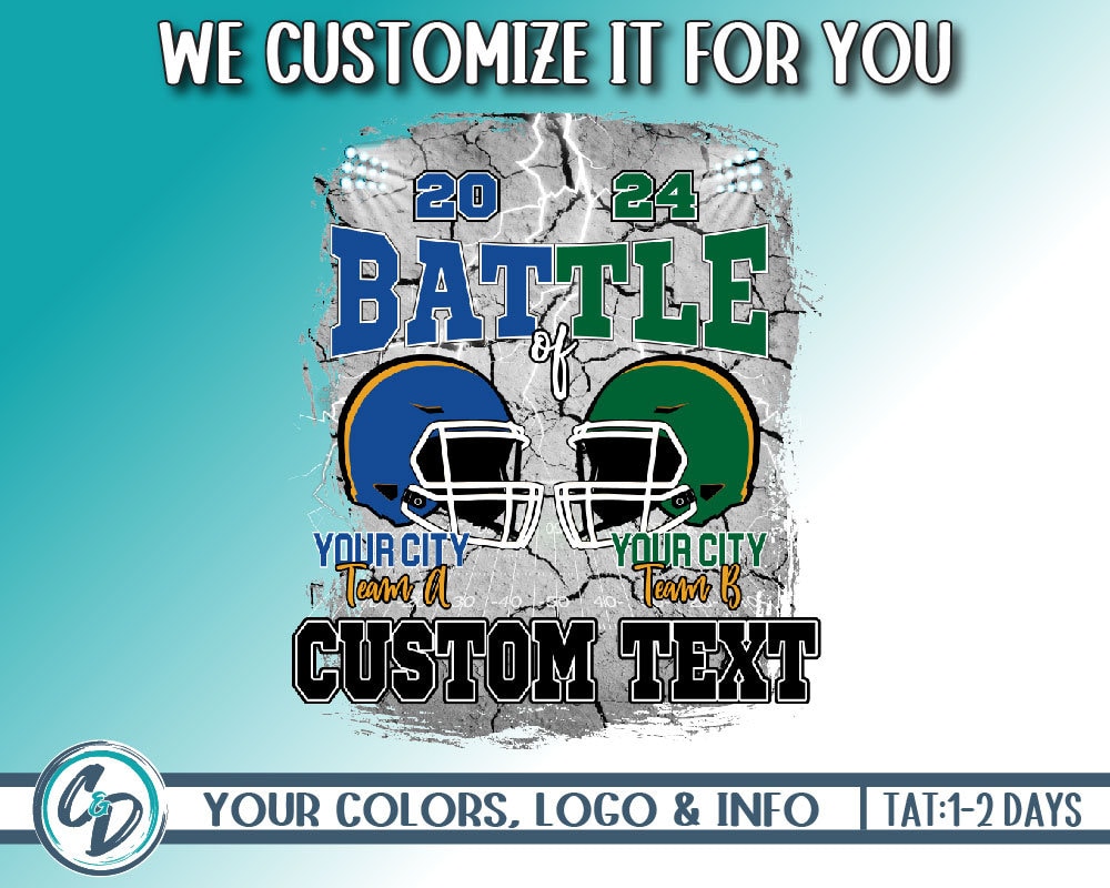 Football Rivalry Versus Design, Personalized Football Vs Design, Custom ...