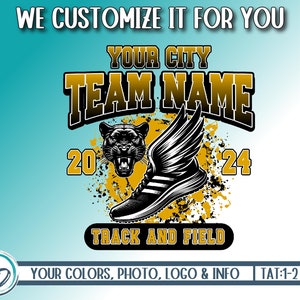 Benutzerdefiniertes Track and Field Team Design, Benutzerdefiniertes Maskottchen PNG, Sublimation DTG, Track Paint Splatter, personalisierter Track PNG, wir anpassen