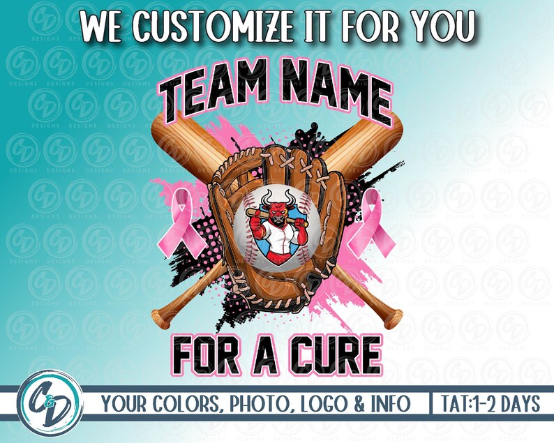 Baseball Breast Cancer Awareness PNG, Custom Baseball Breast Cancer ...
