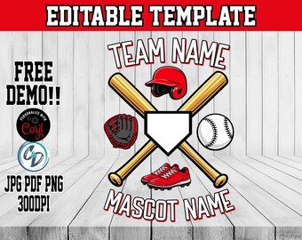Baseball Tournament Shirt Design Editable in CORJL | Custom Team Apparel Template for T-Shirts, Hats & Sports Bags | State Playoffs PNG