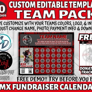 Corjl bearbeitbares BMX Wählen Sie eine Nummer Fundraiser, Fahrrad Racing Team Pack 30 Download, BMX 1 bis 35 Fundraiser Vorlage, Ideen für digitale Fundraiser