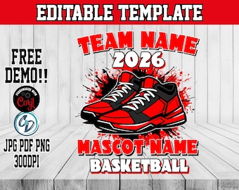 Basketball Shirt Template Corjl Editable, Team Roster Back Design, Custom Player Number Back, Youth Basketball Template