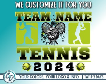 Tenis PNG personalizado, diseño de camiseta de tenis, diseño de tenis personalizado, mascota personalizada de tenis PNG, diseño de png del equipo de tenis, lo personalizamos para usted