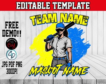 Custom Softball Name Shirt Template CORJL | Editable Softball Graphic Design for Team Apparel | State National Championship Playoffs