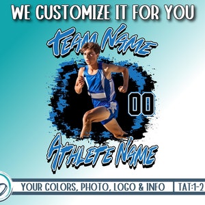 Benutzerdefiniertes Leichtathletik-Design, Track-Custom PNG, Shirt-Design, Paint Splatter Player Design, Track-Personalisierte PNG, wir passen an