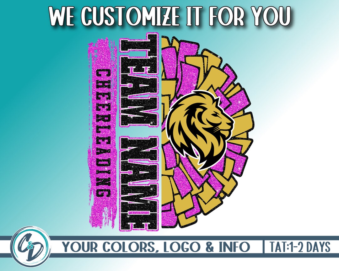 Custom Cheerleading Team Design, Cheer Custom Mascot PNG, Shirt Design ...