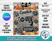 Cheerleading Cookie Fundraiser Flyer Printable Cheer Cookie Party Fundraiser Canva Editable Template School Fundraiser Digital Download