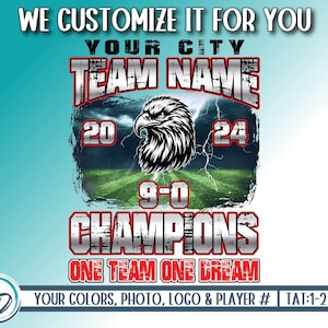 Football Champions Design, Personalized Football Champs, Custom Football PNG, Football Championship Shirt PNG, We Customize For You