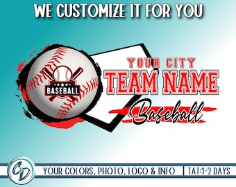 Baseball New Trending Design, 2025 Baseball Custom Mascot PNG, Sublimation DTF , Personalized Baseball Custom Team Plate PNG, We Customize